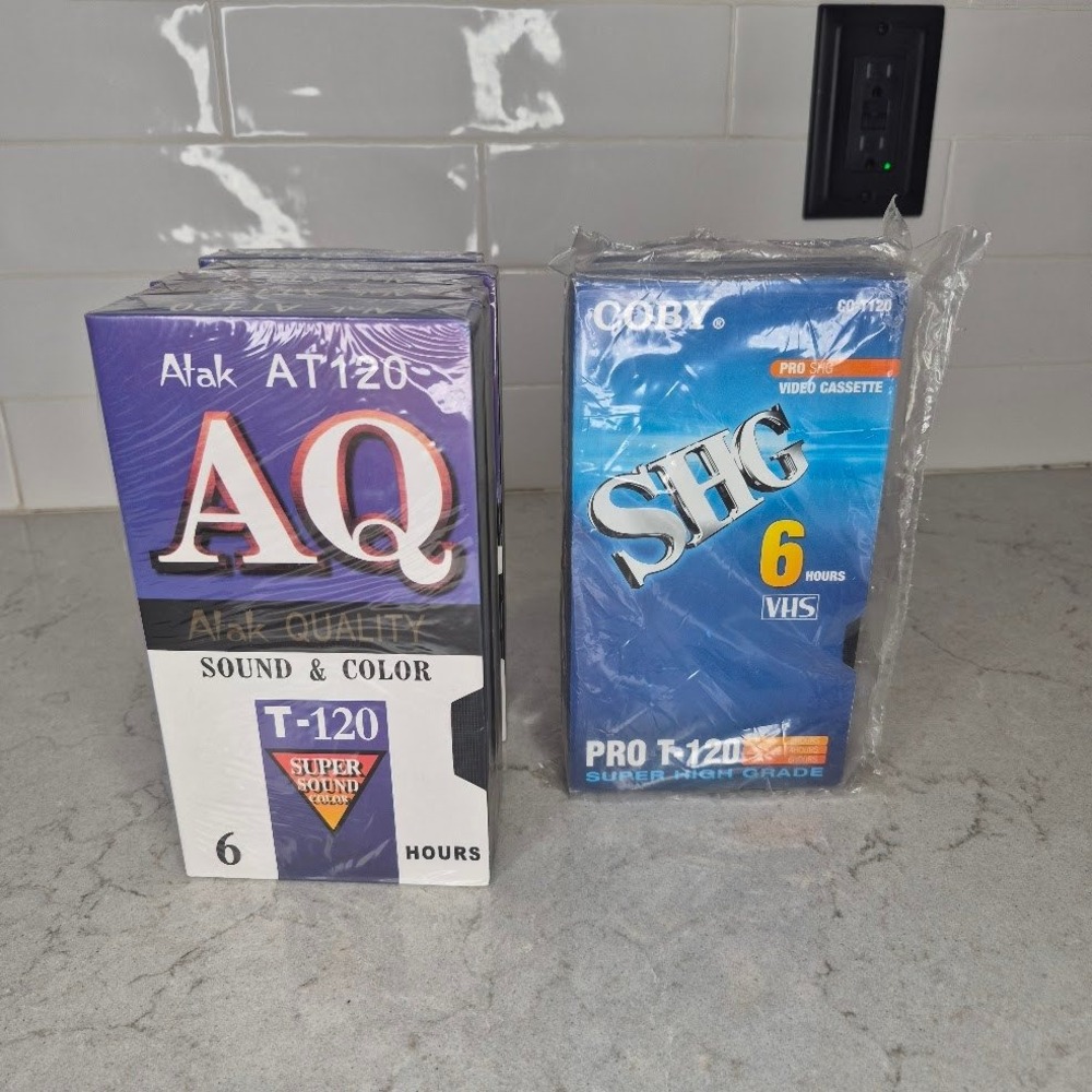 Atak Coby Blank‎ VHS Tapes T-120 Sealed 7 Pack